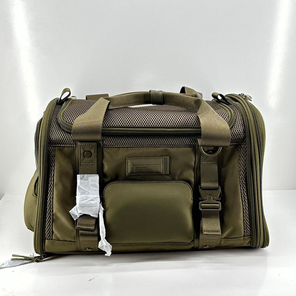 Dagne Dover Kyoto Pet Carrier Large Moss Green Recycled Mesh Travel Bag 20lb NEW